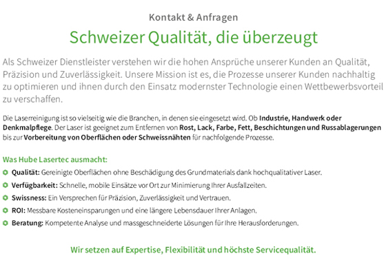 Huber Lasertec Männedorf